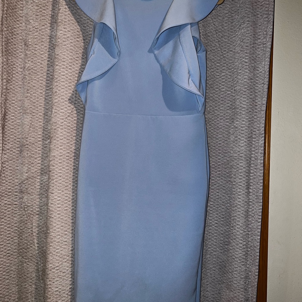 Elegant Blue Sleeveless Dress